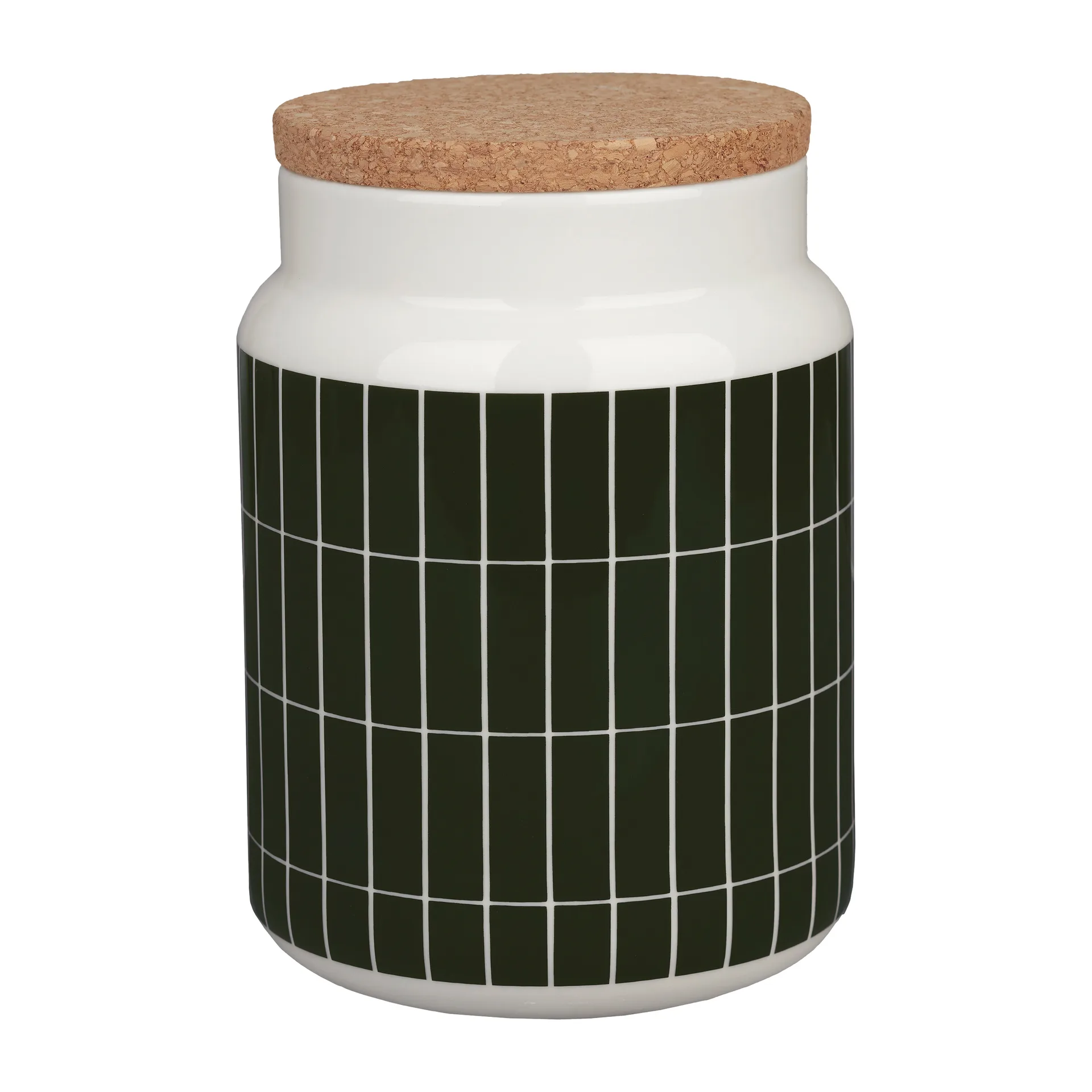 Tiiliskivi Dose 1,2 l, White-dark green Marimekko