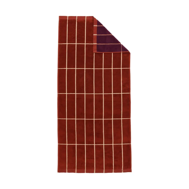 Tiiliskivi Handtuch 70 x 150 cm - Ziegelrot/Pflaume/Heu - Marimekko