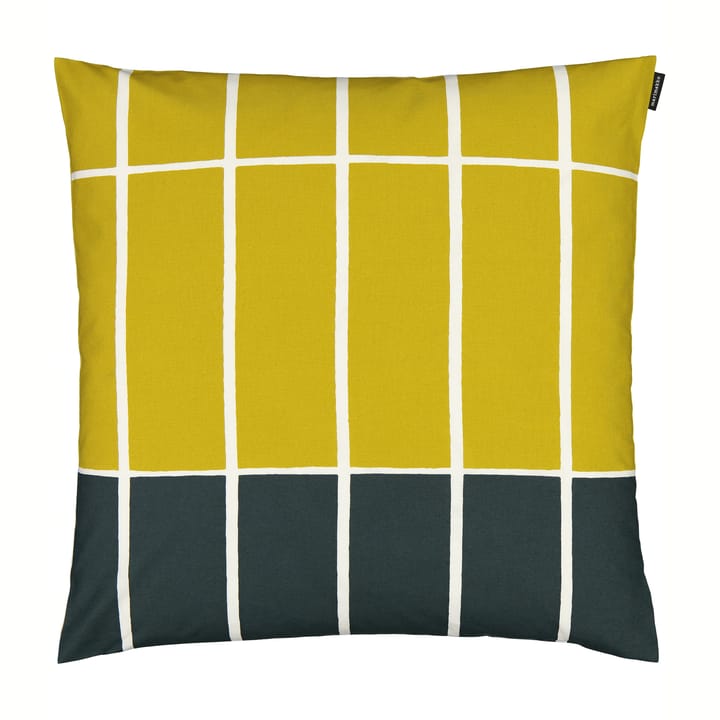 Tiiliskivi Kissenbezug 50 x 50 cm, Gelb-dunkelgrün Marimekko