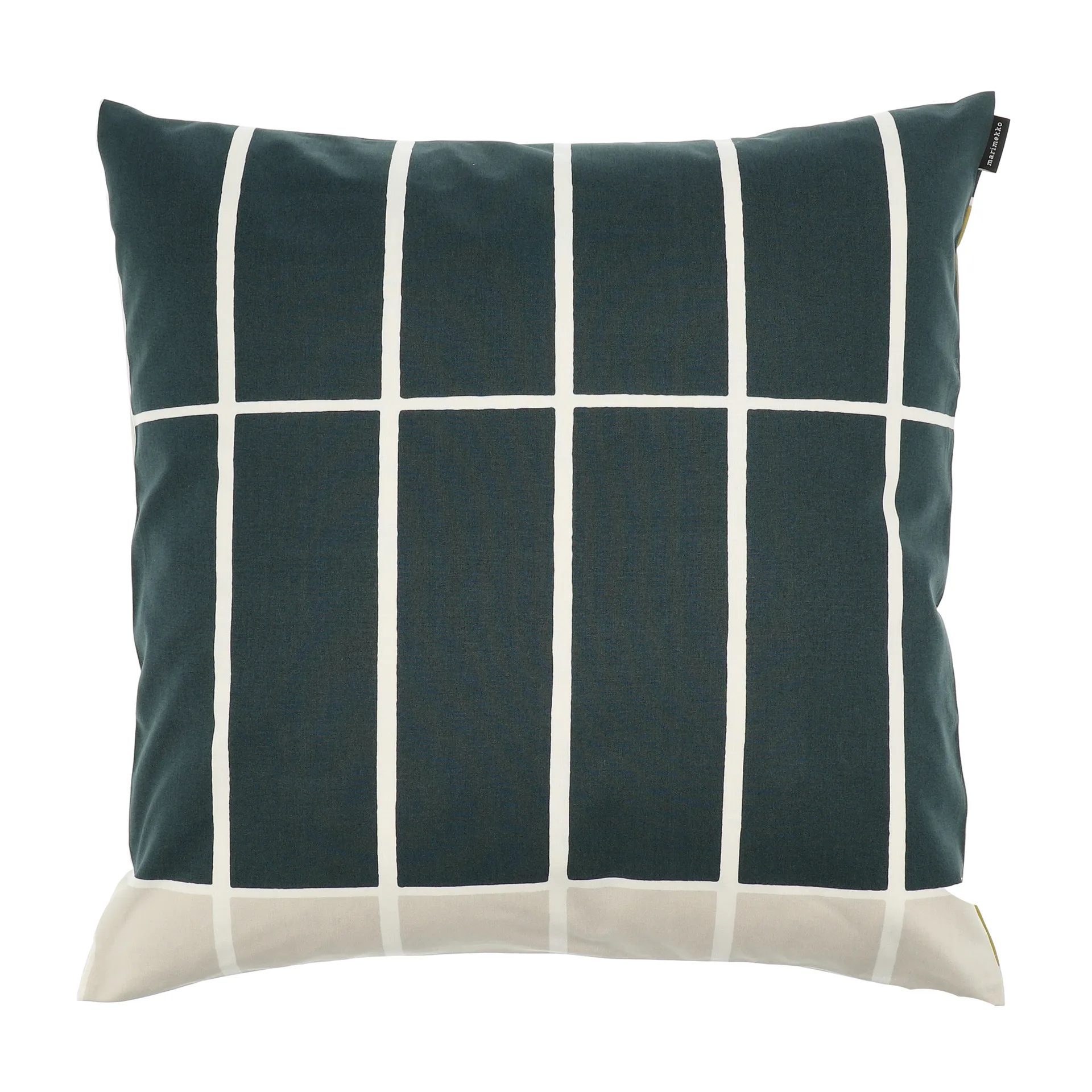 Tiiliskivi Kissenbezug 50 x 50 cm, Gelb-dunkelgrün Marimekko