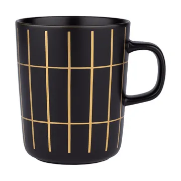 Tiiliskivi metal Tasse 25 cl - Black-gold - Marimekko