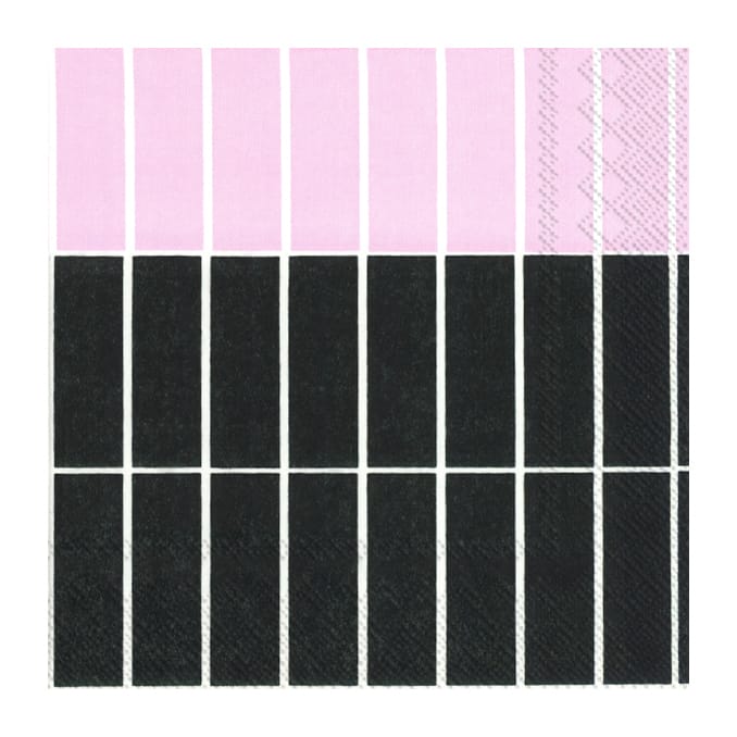 Tiiliskivi Raita Serviette 20er Pack - Black rose - Marimekko