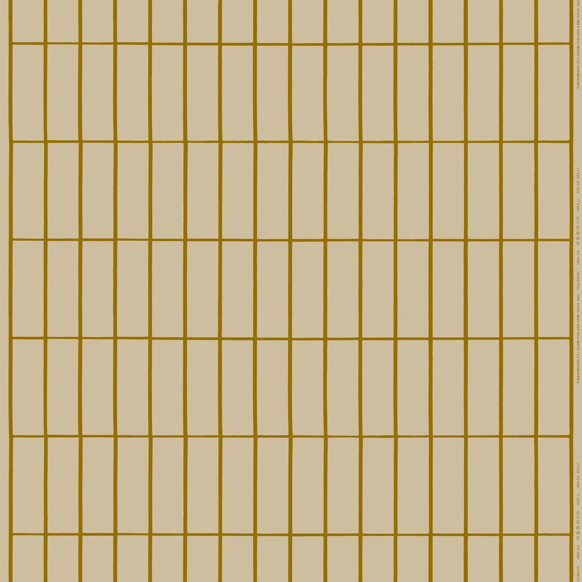 Tiiliskivi Stoff Baumwolle-Leinen, Linen-olive Marimekko