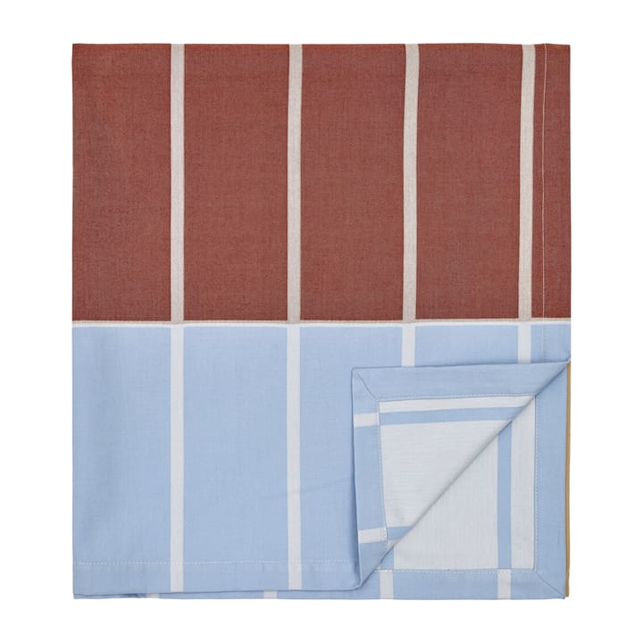 Tiiliskivi Tischdecke 156 x 250 cm - Hellblau-Rotbraun-Beige - Marimekko