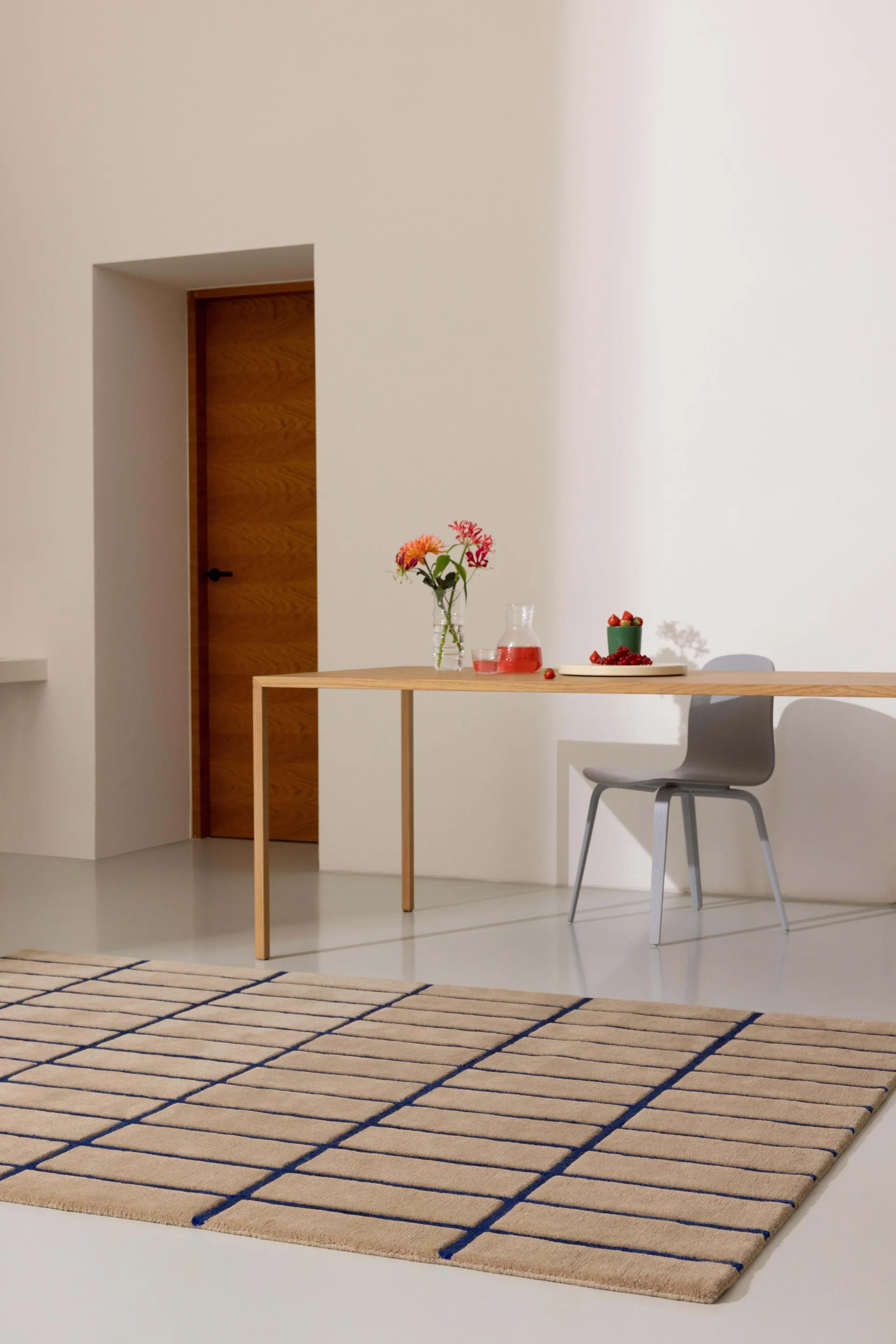 Tiiliskivi Wollteppich, Bright Blue, 200x280 cm Marimekko