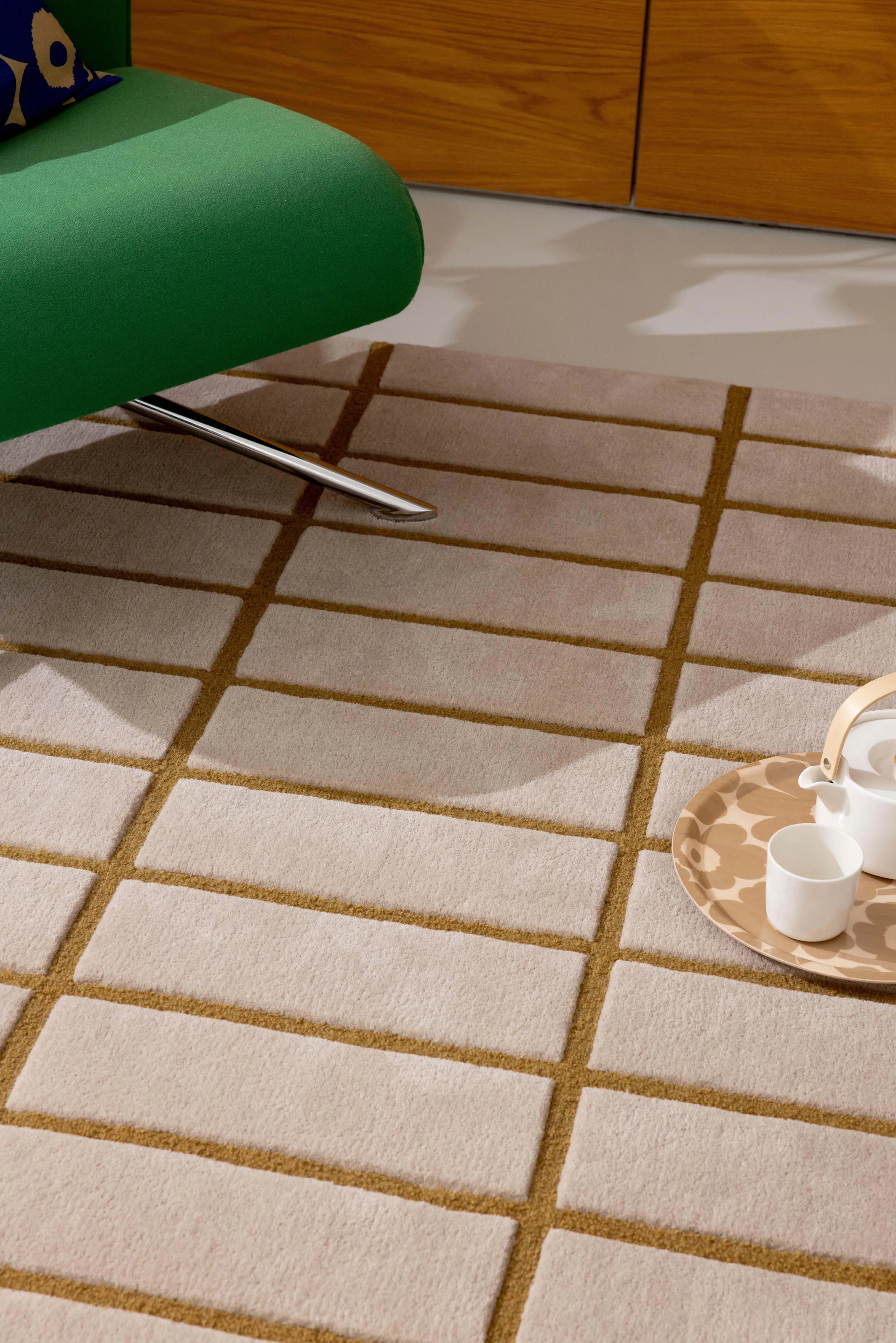 Tiiliskivi Wollteppich, Bronze Yellow, 200x280 cm Marimekko