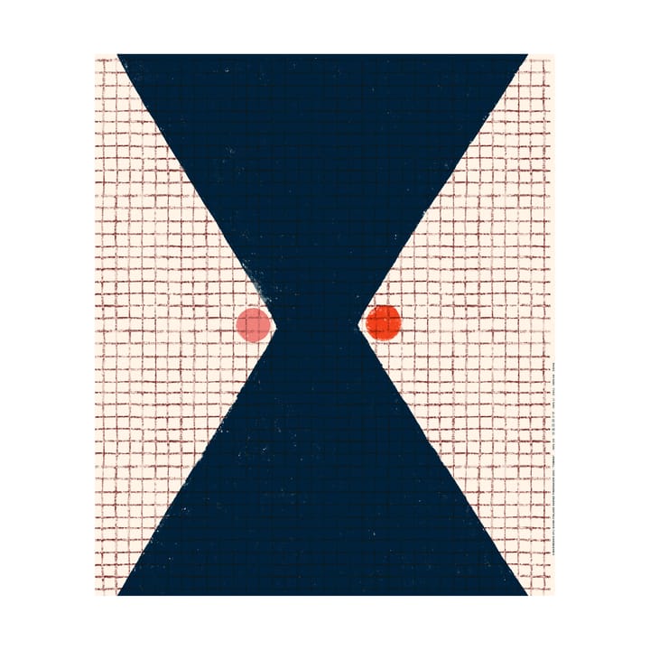 Tomina Stoff Baumwolle, Cotton-blue-red Marimekko