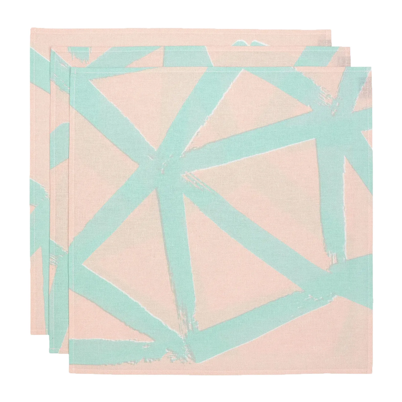 Ukkospilvi Stoffserviette 43 x 43 cm 3er-Pack, Peach-Mint Marimekko
