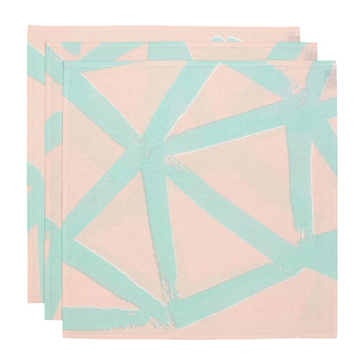 Ukkospilvi Stoffserviette 43 x 43 cm 3er-Pack - Peach-Mint - Marimekko