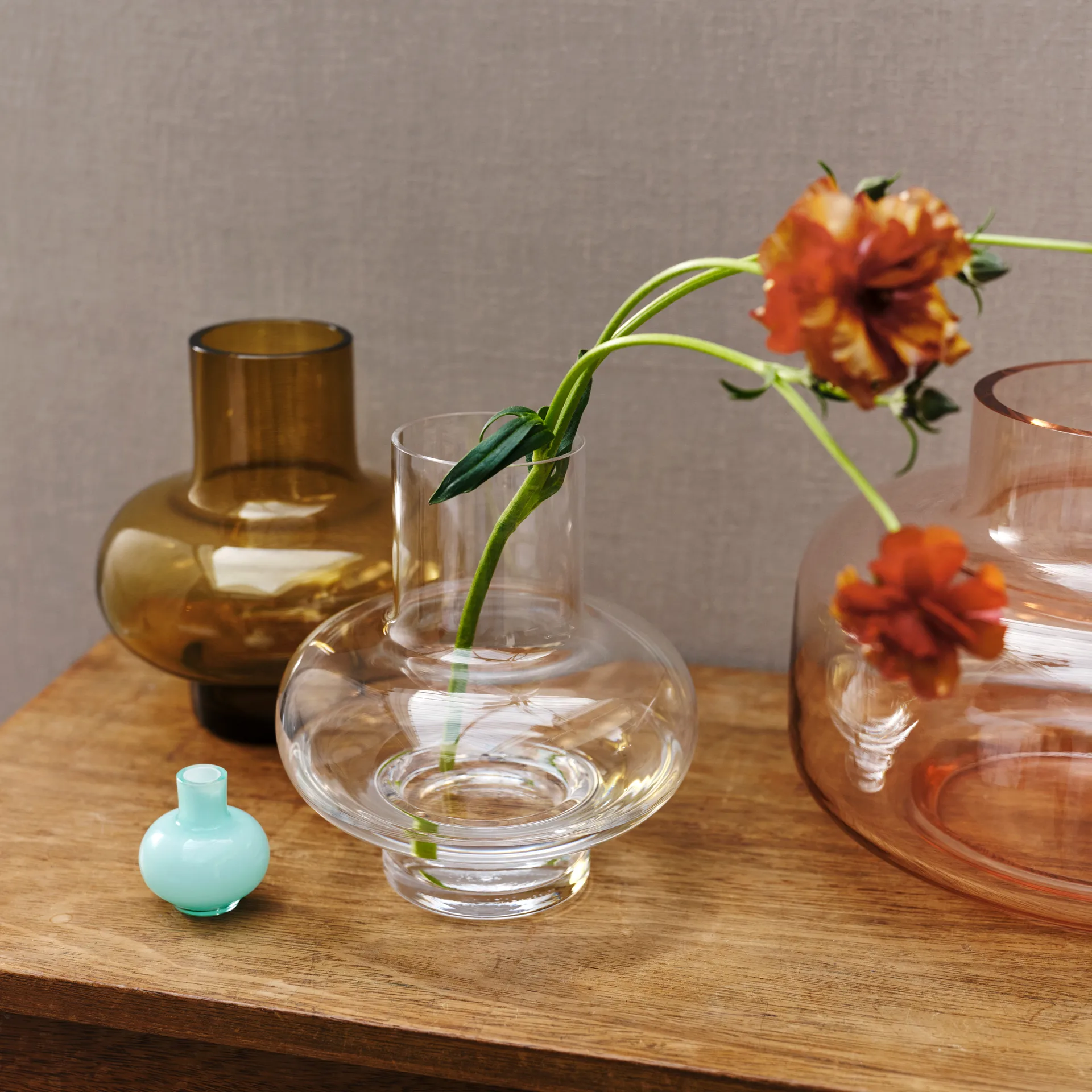 Umpu Vase 20 cm, Amber Marimekko