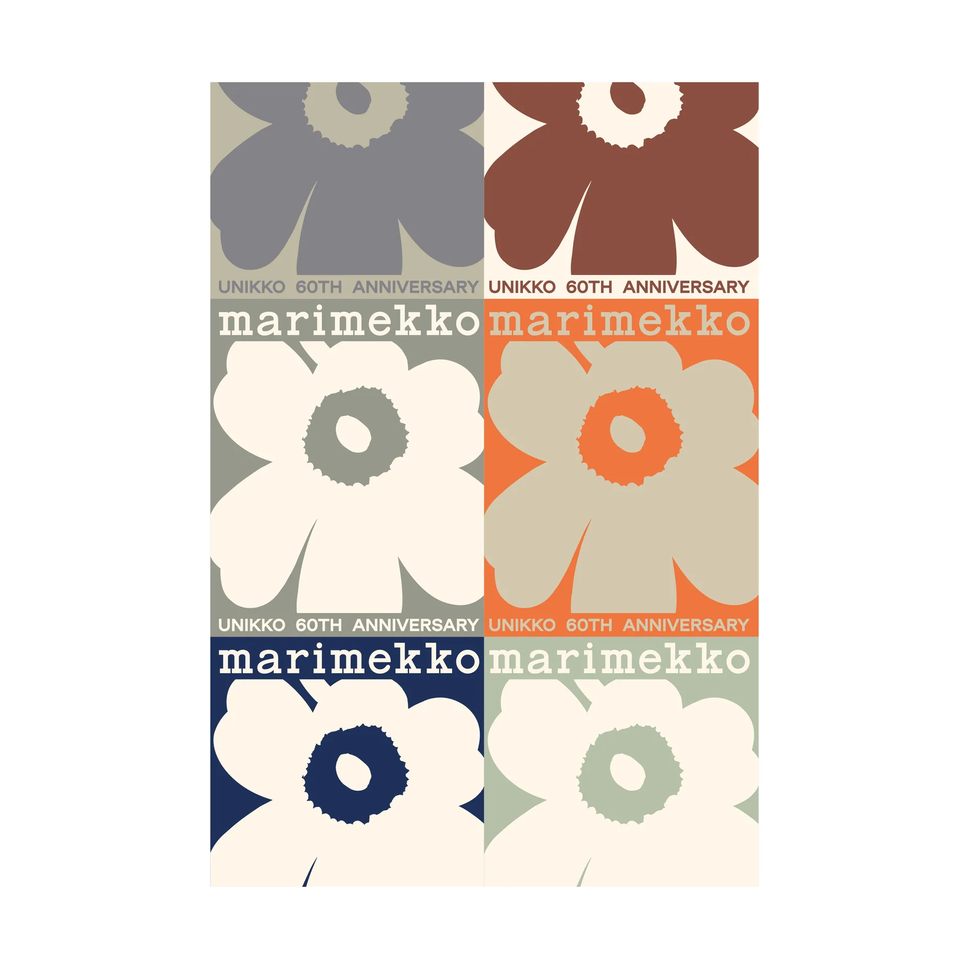 Unikko 60-Jahre Jubiläum Poster 70x100 cm, Multi Marimekko