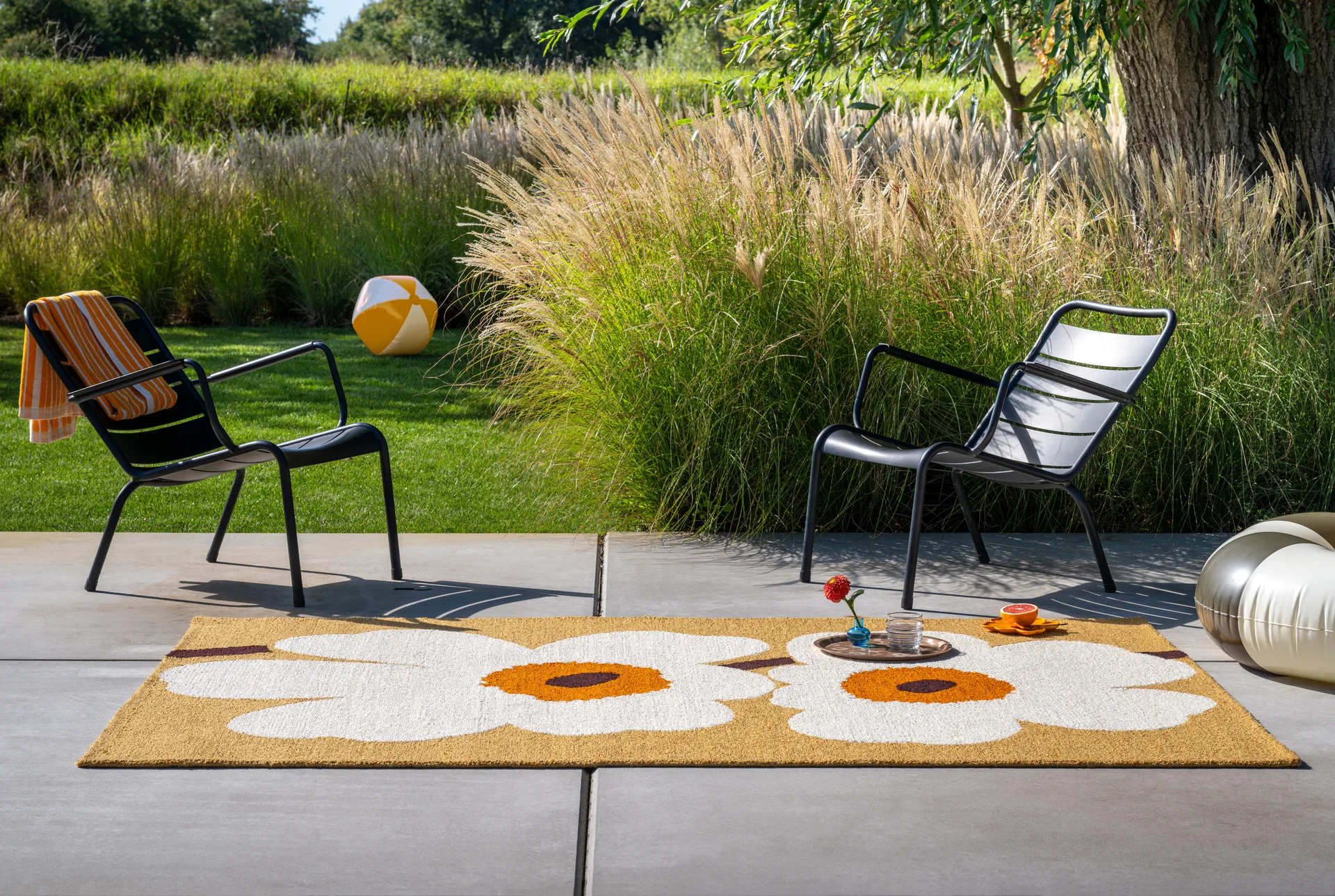 Unikko anniversary Outdoorteppich, Honey, 140x200 cm Marimekko