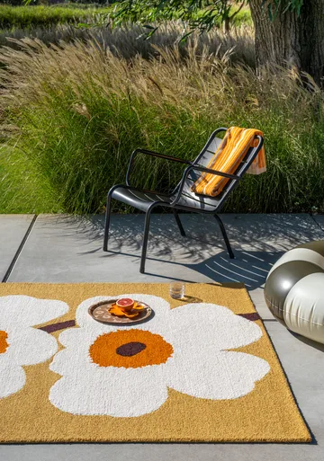 Unikko anniversary Outdoorteppich - Honey, 140x200 cm - Marimekko