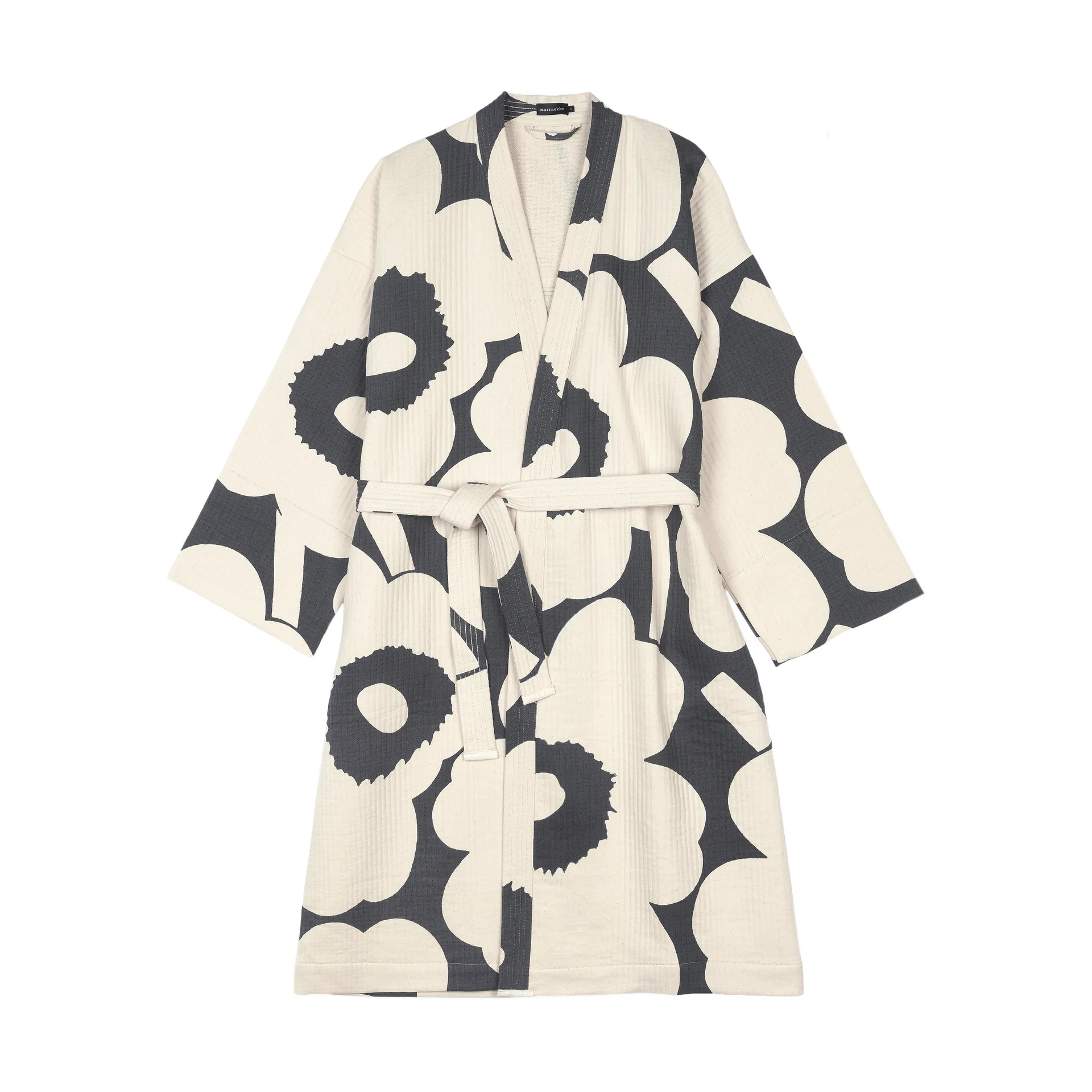Unikko Bademantel, Charcoal-off white, S Marimekko