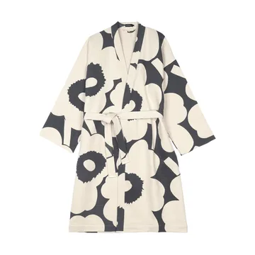 Unikko Bademantel - Charcoal-off white, S - Marimekko