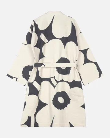 Unikko Bademantel - Charcoal-off white, S - Marimekko