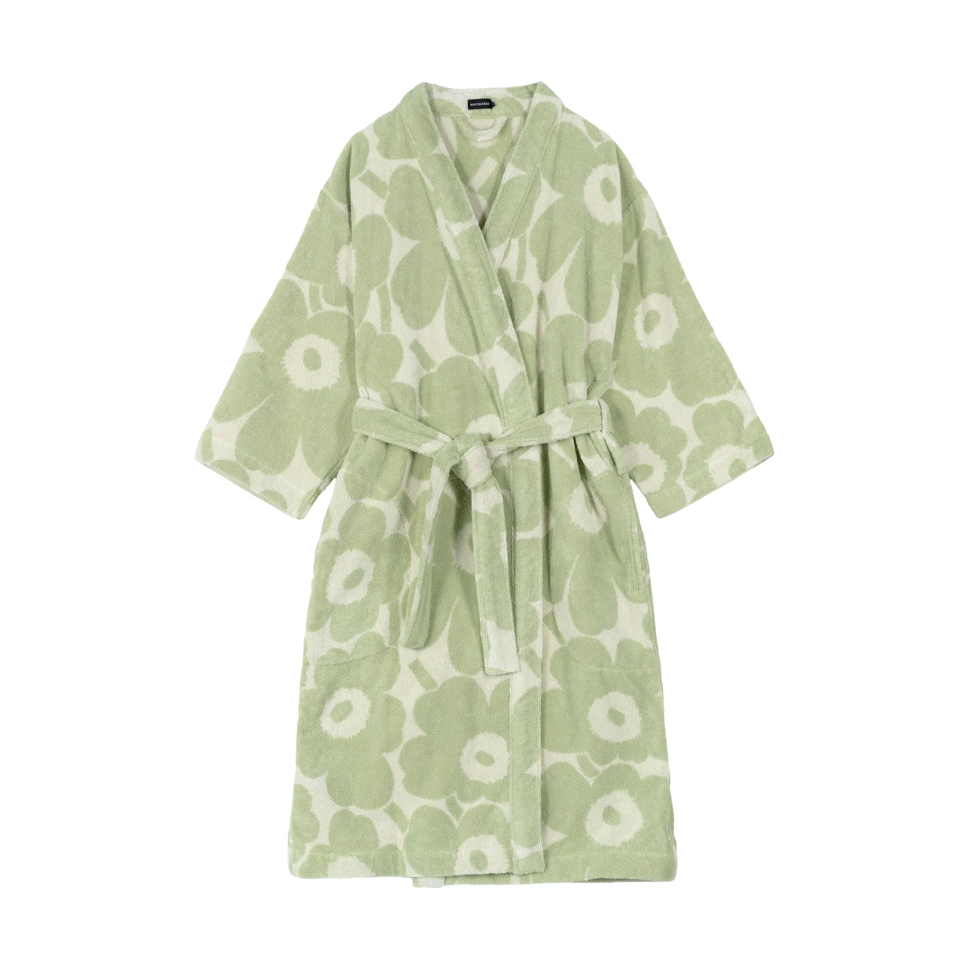 Unikko Bademantel, Off white-sage, XL Marimekko