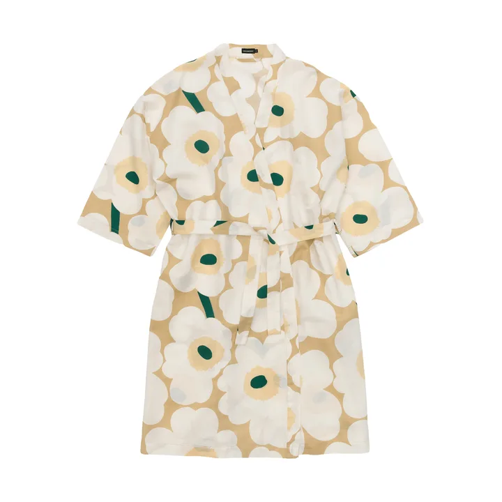 Unikko Bademantel S/M - Sand-off white-hay-emerald, S/M - Marimekko