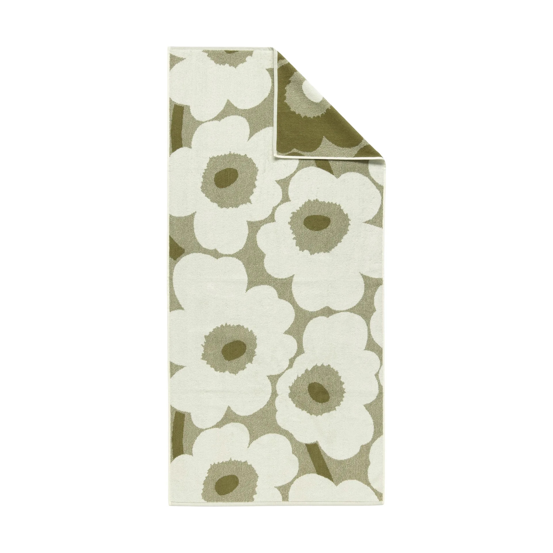 Unikko Badetuch 70x150cm, Green umber-cream Marimekko