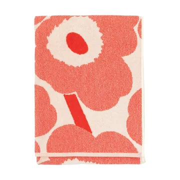 Unikko Badetuch 70x150cm - Off white-orange red - Marimekko