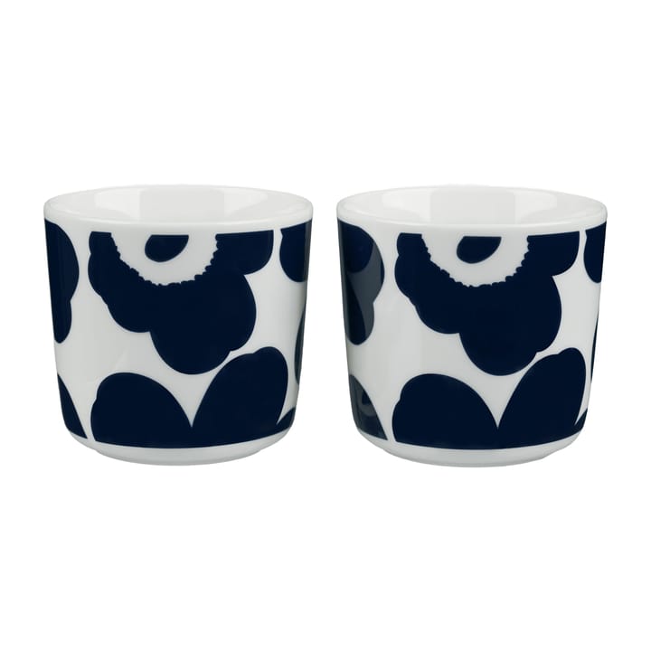 Unikko Becher 20 cl 2er-Pack, Weiß-Dunkelblau Marimekko