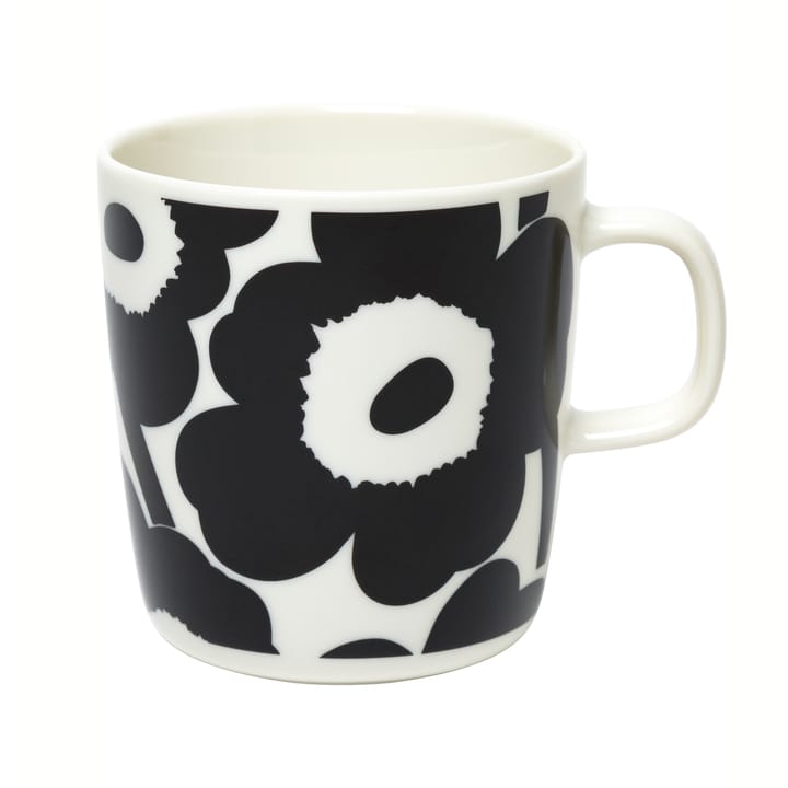 Unikko Becher 40 cl - Weiß-schwarz - Marimekko