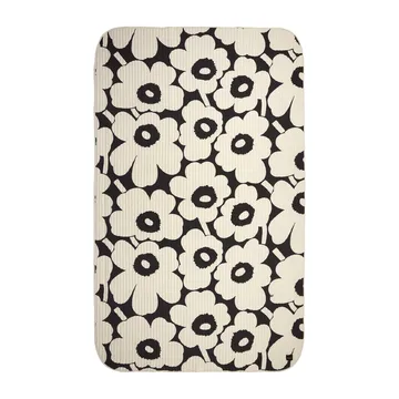 Unikko Bettlaken 160 x 260cm - Charcoal, off white - Marimekko