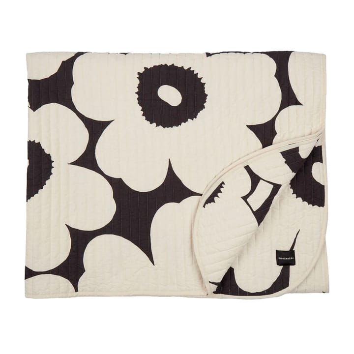 Unikko Bettlaken 160 x 260cm - Charcoal, off white - Marimekko