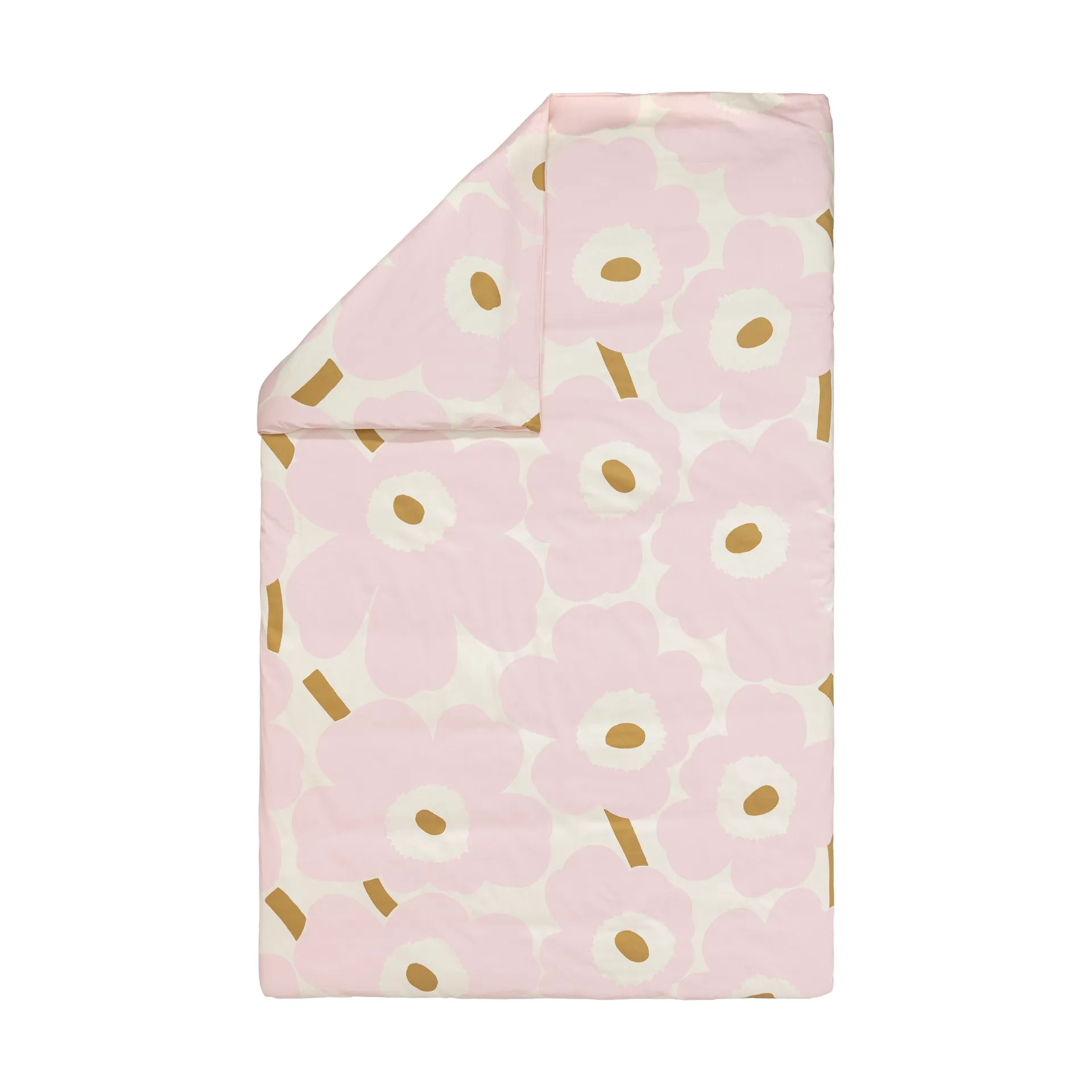 Unikko Bettwäsche-Set 150x210 cm+50x60 cm, White-light pink-beige Marimekko
