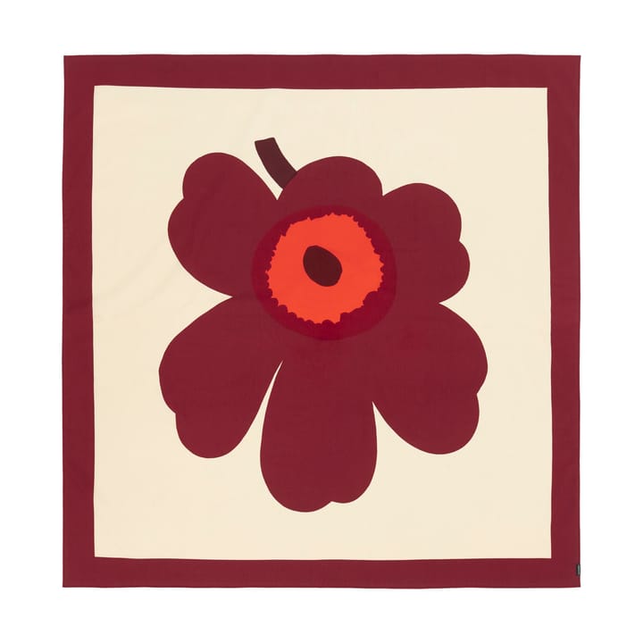 Unikko Decke 140x140 cm - Vanilla-burgundy-red - Marimekko