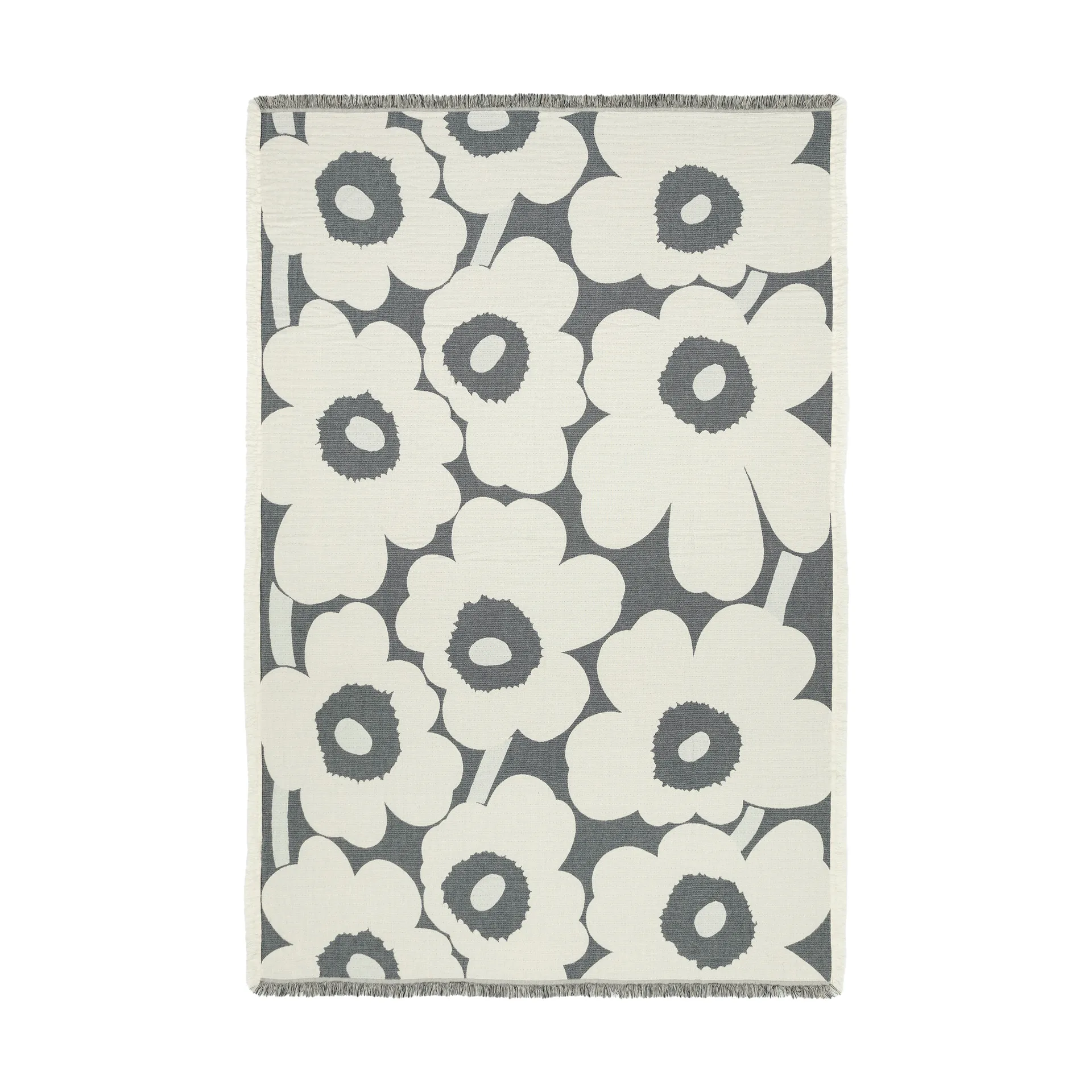 Unikko Decke 150x220 cm, Off white-charcoal-sand Marimekko