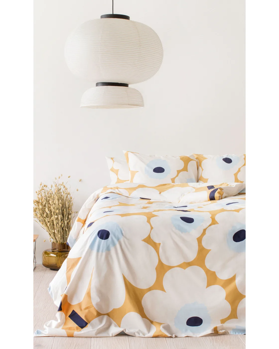Unikko Deckenbezug 150x210cm, Beige-offwhite-blau Marimekko