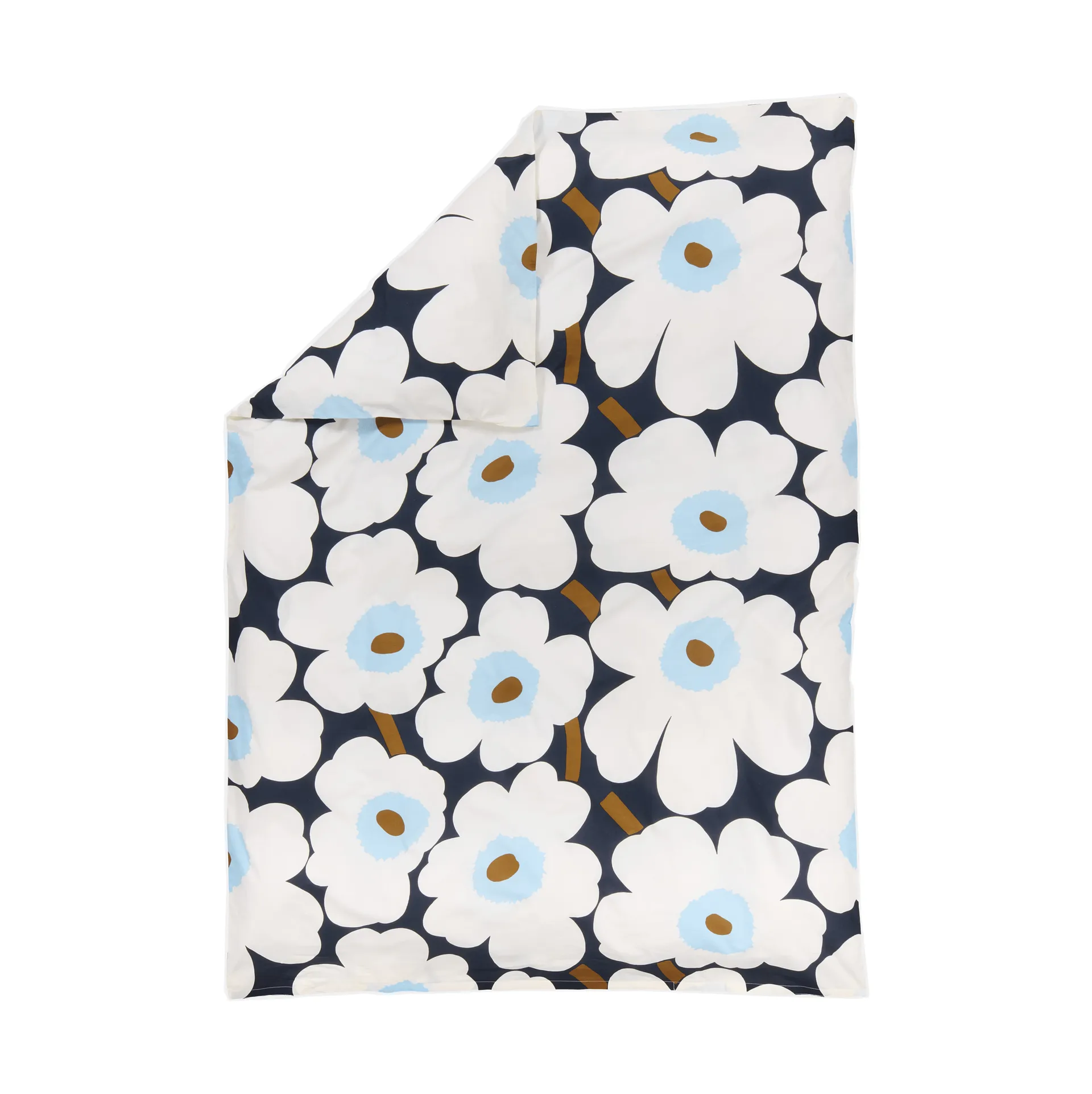 Unikko Deckenbezug 150x210cm, Blueberry-Off white-Cold blue Marimekko