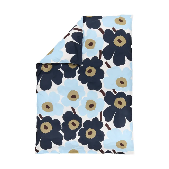 Unikko Deckenbezug 150x210cm - Off white-blueberry-cold blue - Marimekko