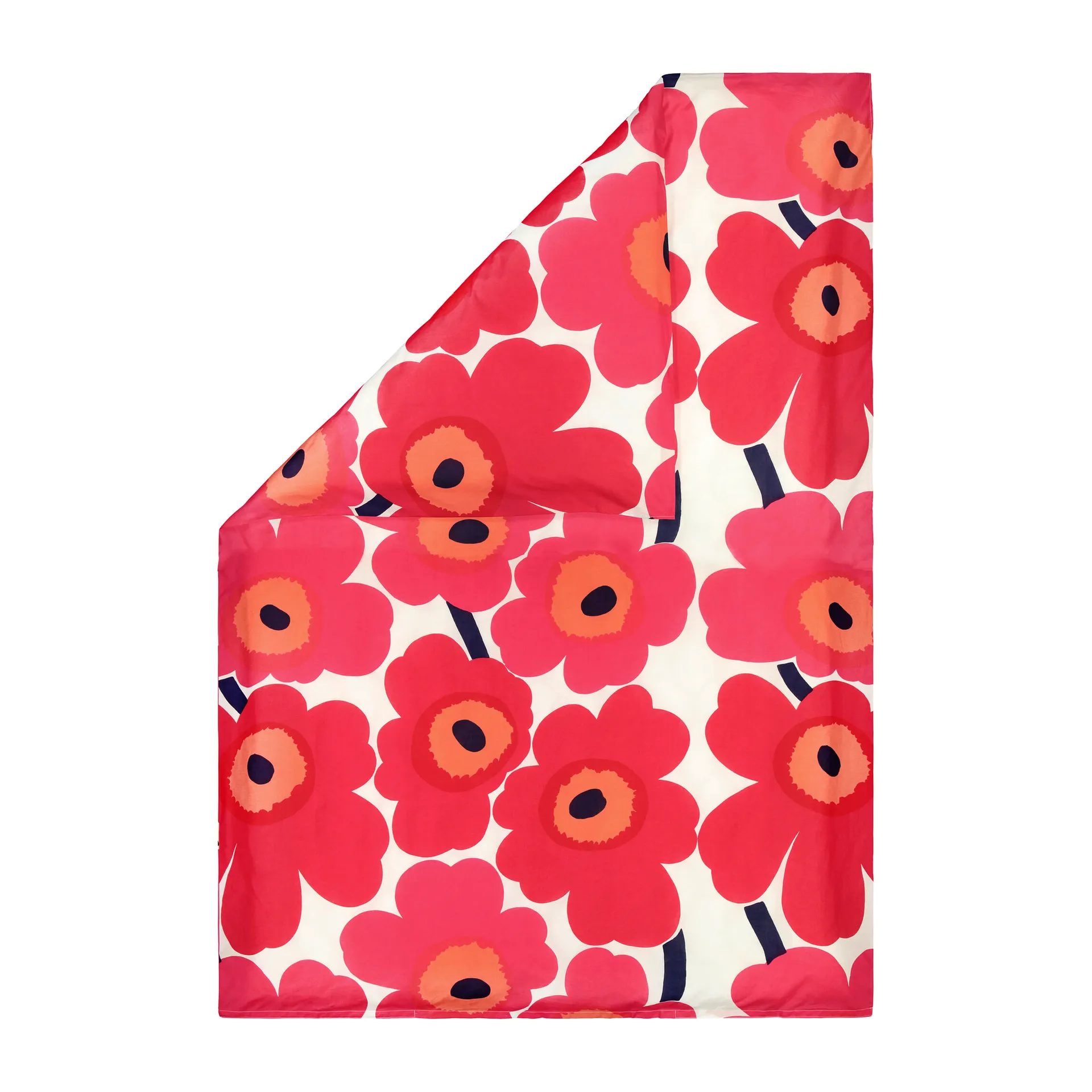 Unikko Deckenbezug 150x210cm, Rot-weiß Marimekko