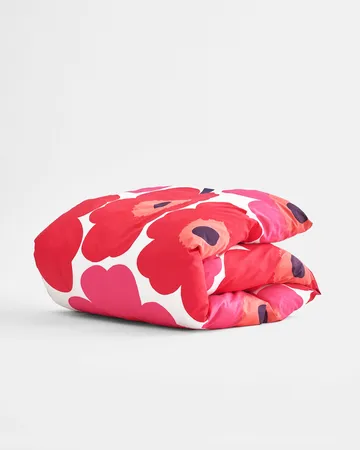Unikko Deckenbezug 150x210cm - Rot-weiß - Marimekko