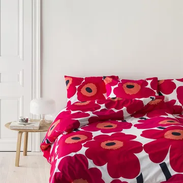 Unikko Deckenbezug 150x210cm - Rot-weiß - Marimekko