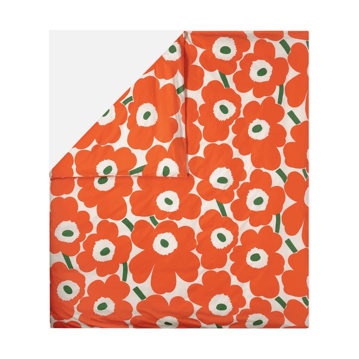 Unikko Deckenbezug 220x240cm, Off White-Orange-Green Marimekko