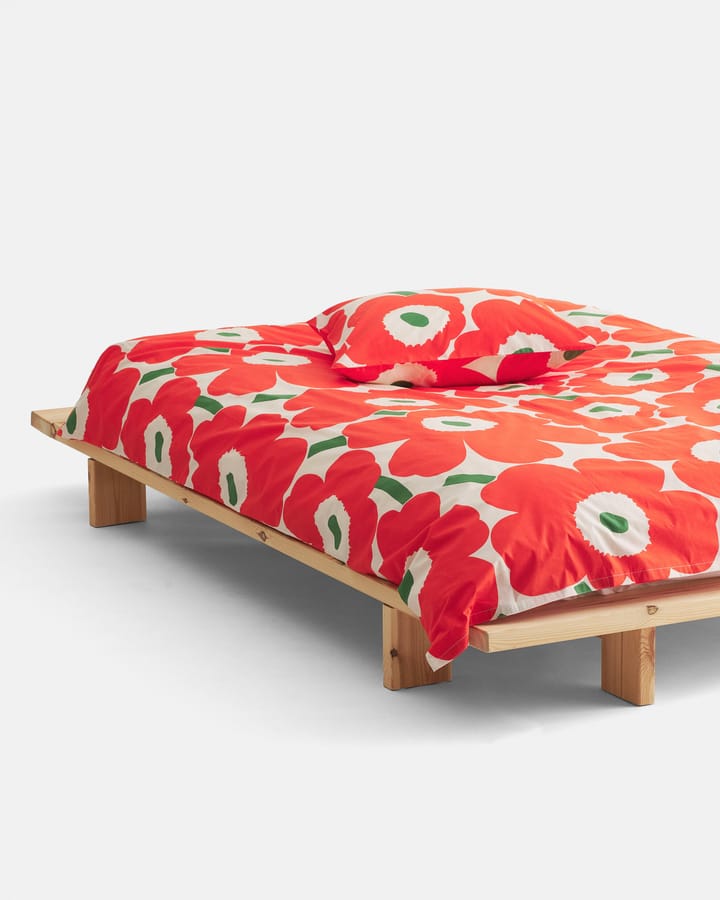 Unikko Deckenbezug 220x240cm, Off White-Orange-Green Marimekko