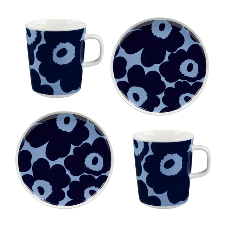 Unikko Frühstücksset - Blau - Marimekko
