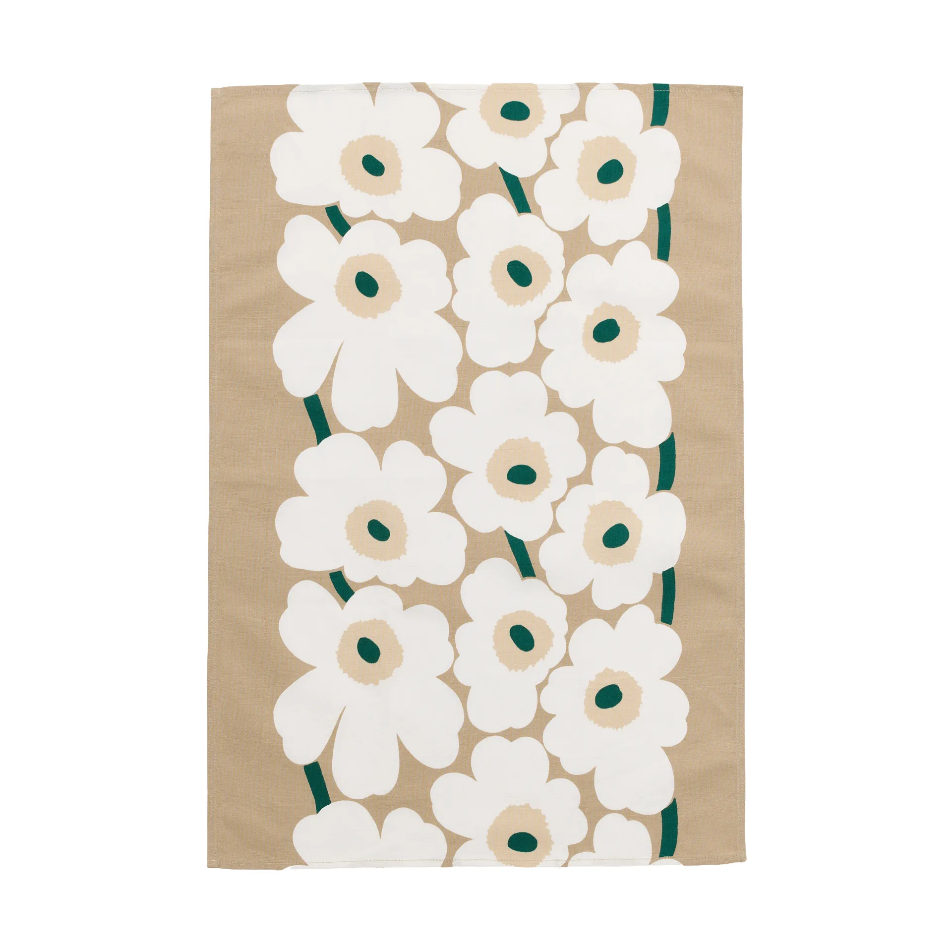 Unikko Geschirrtuch 47x70 cm, Sand-weiß-hay-emerald Marimekko