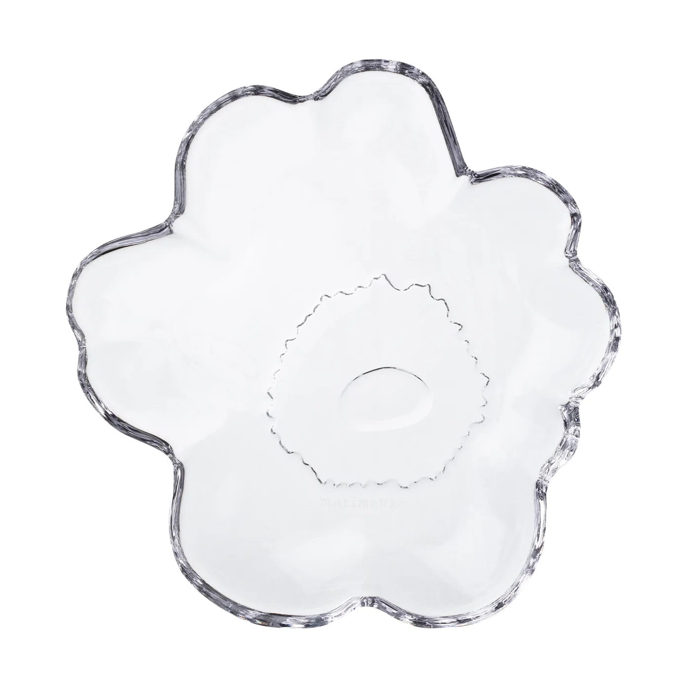 Unikko Glasteller Ø13 cm, Clear Marimekko