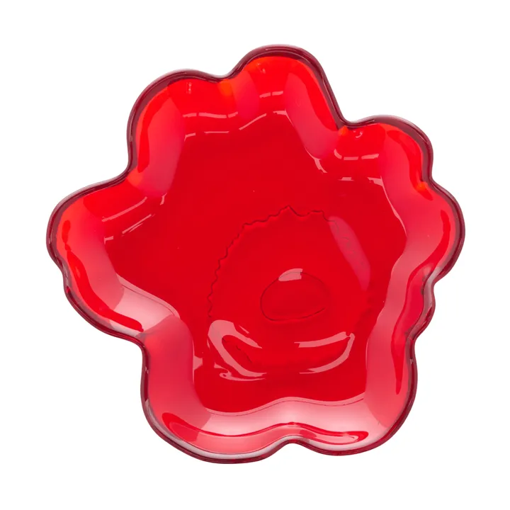 Unikko Glasteller Ø13 cm - Rot - Marimekko