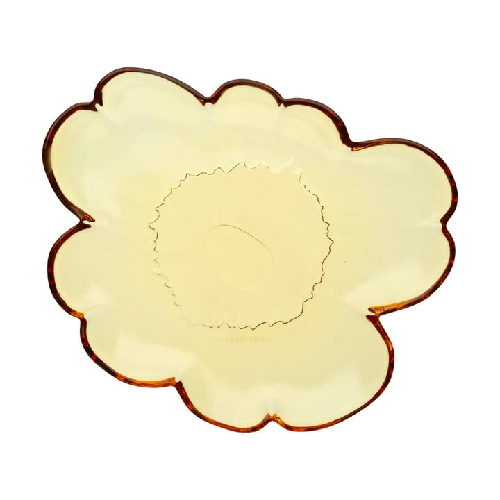 Unikko Glasteller 20 cm - Amber - Marimekko