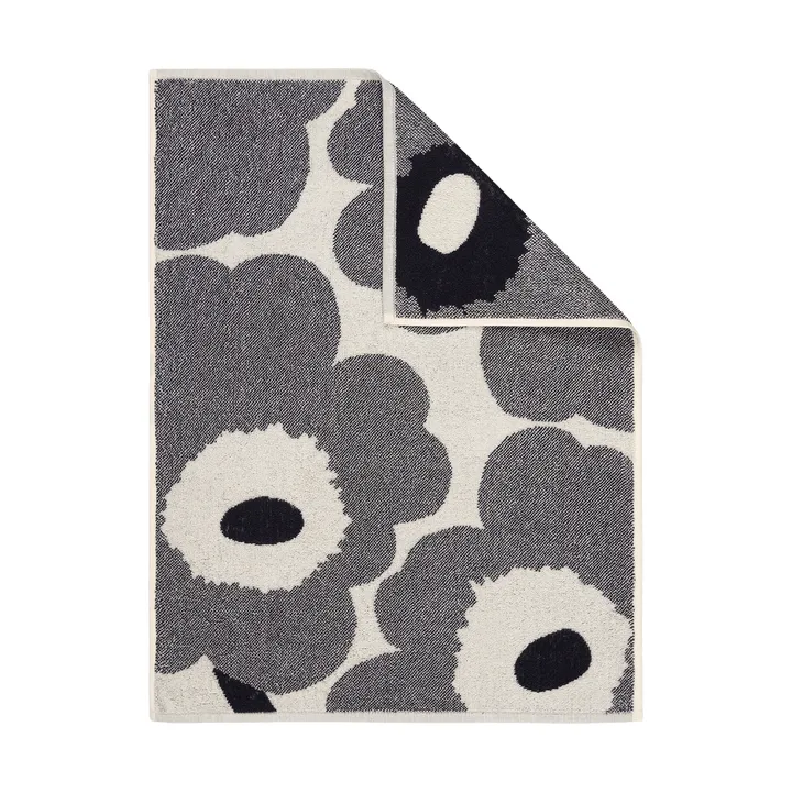 Unikko Handtuch 50x70cm - Off white-blueberry - Marimekko