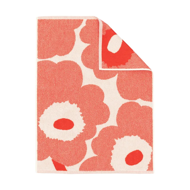 Unikko Handtuch 50x70cm - Off white-orange red - Marimekko