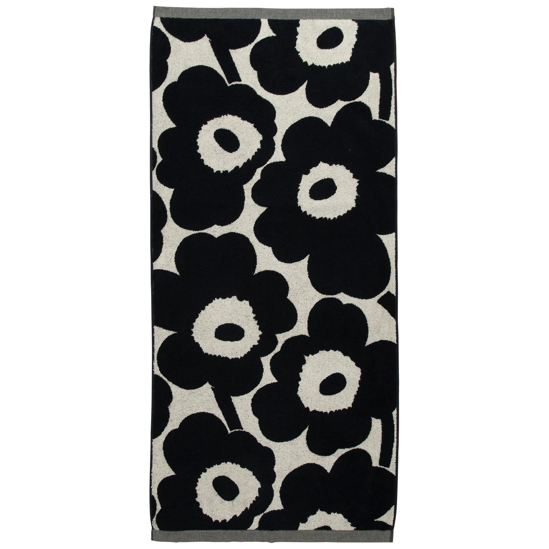 Unikko Handtuch naturweiß-dunkelblau, 70 x 150cm Marimekko