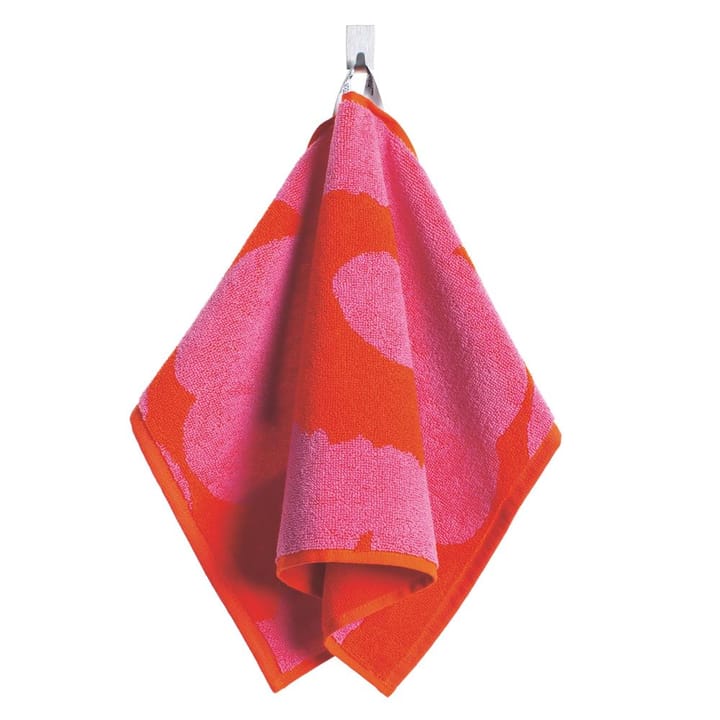 Unikko Handtuch rot-rosa, Gästehandtuch Marimekko