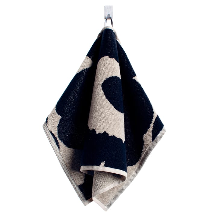 Unikko Handtuch schwarz-sand, Gästehandtuch Marimekko