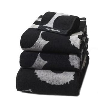 Unikko Handtuch schwarz-sand - Gästehandtuch - Marimekko